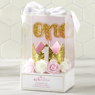 Gold Glitter 1st Birthday D...cor Kit