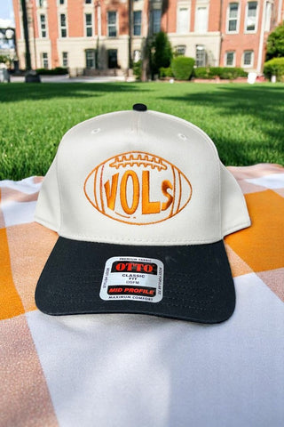 SC - ETA 8/15 - Vols Football Natural/Black Embroidered Hat