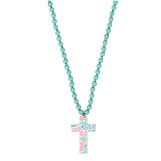 Sadie Cross Mint Jennifer Necklace