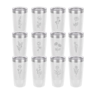 Birth Month Flower 20oz Insulated Tumbler