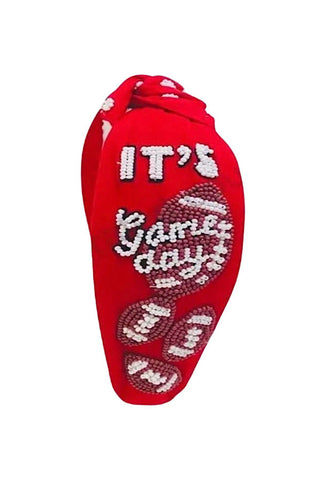ETA 7/1 - Red & White Game Day Headband