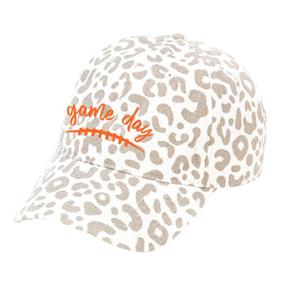 Orange Game Day Natural Leopard Cap