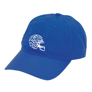 White Leopard Helmet Royal Blue Cap