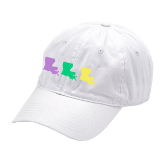 Louisiana Embroidered White Cap