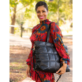 Black Parker Puffy Tote