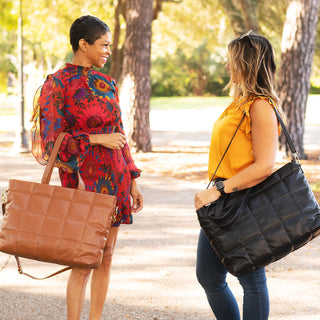 Black Parker Puffy Tote