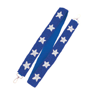 Royal Blue Star Beaded Purse Strap