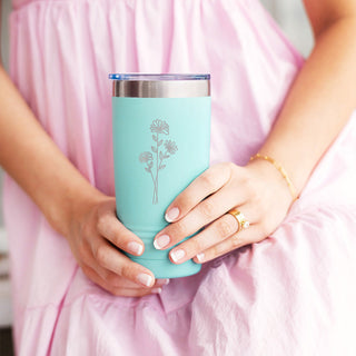 Birth Month Flower 20oz Insulated Tumbler