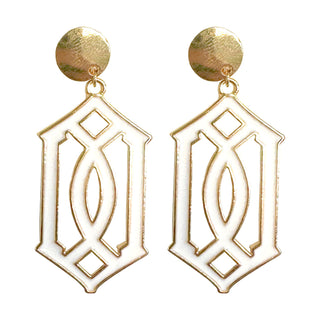 White Trellis Earrings