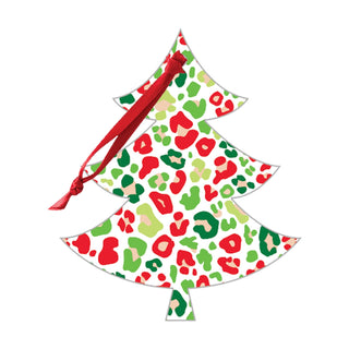 Festive Leopard Acrylic Tree Ornament