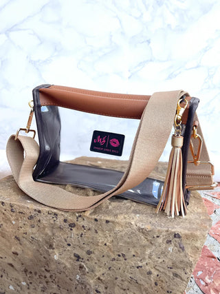 Makeup Junkie Bags - Fan Girl Cognac In The Clear Pre-Order