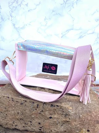 Makeup Junkie Bags - Fan Girl Silver Holographic In The Clear   Pre-Order