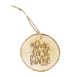 First Home Christmas Wood Ornament