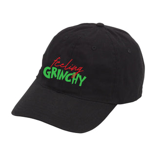 Feeling Grinchy Embroidered Black Cap