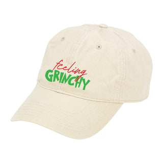 Feeling Grinchy Embroidered Natural Cap