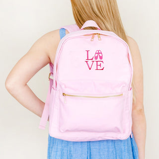 Love Dance Embroidered Pink Charlie Backpack