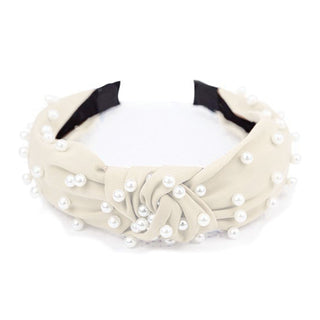 Crème Paige Satin Headband