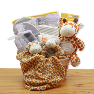 Jungle Safari New Baby Gift Basket - Yellow, Gift Baskets Drop Shipping - A Blissfully Beautiful Boutique