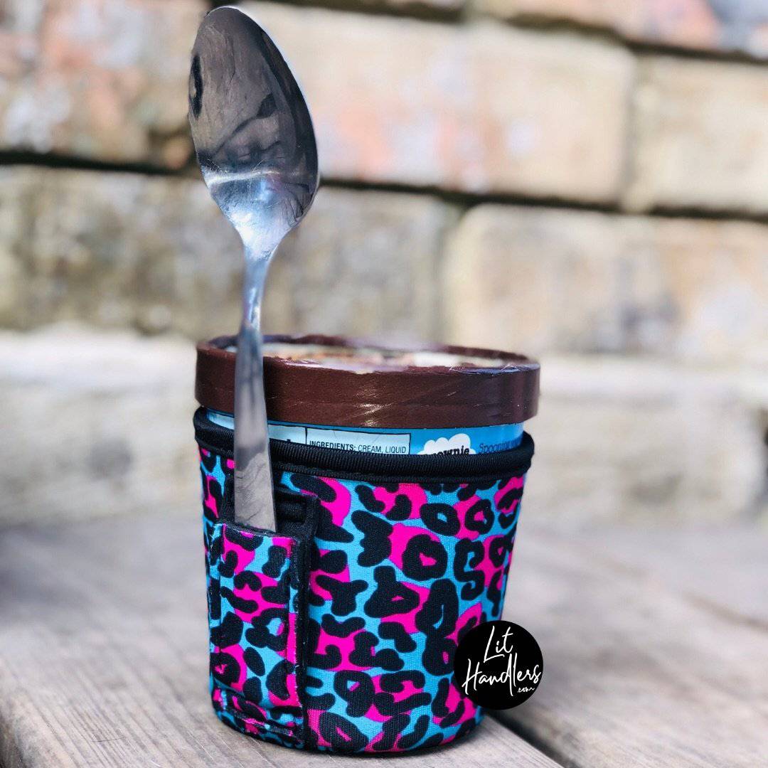 BLUE LEOPARD PINT SIZE ICE CREAM HANDLER™ – A Blissfully Beautiful