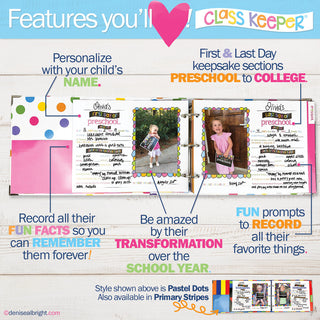 Class Keeper® Easiest School Days Memory Book | (2) Styles | Keepsake