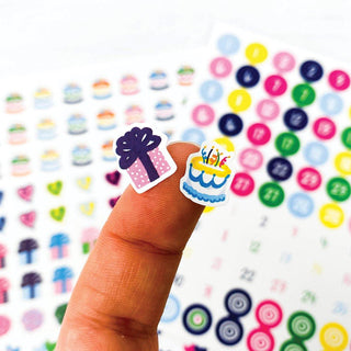 2023 Mini Monthly Desktop Calendar Set with 208 Stickers for Dates, Birthdays, Anniversaries, & More