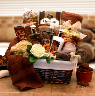 Caramel Indulgence Spa Relaxation Hamper, Gift Baskets Drop Shipping - A Blissfully Beautiful Boutique