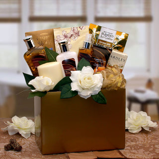 Caramel Inspirations Spa Gift Box, Gift Baskets Drop Shipping - A Blissfully Beautiful Boutique