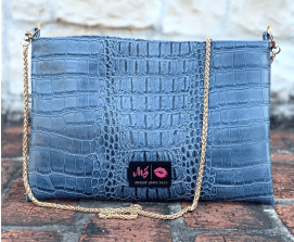 Makeup Junkie Grey Gator Crossbody