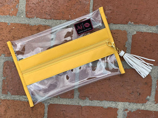 Makeup Junkie Bag - In The Clear Yellow