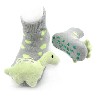 Boogie Toes -Green Dinosaur Rattle Socks