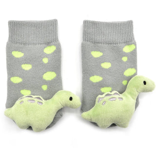 Boogie Toes -Green Dinosaur Rattle Socks
