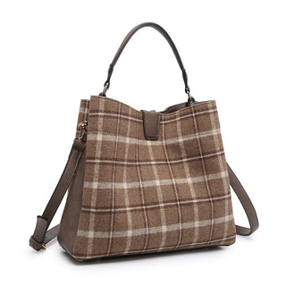 Tati Plaid Satchel w/ Inner Slip Pockets
