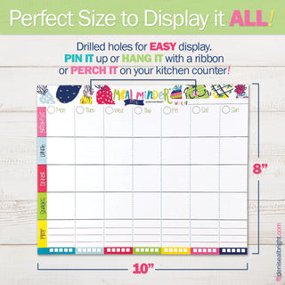 52-Week Meal Minder® Weekly Menu Planner Pad | Grocery List | Bonus Dry Erase Menu Board