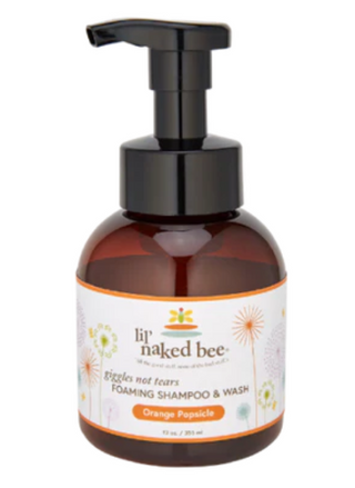 LIL' NAKED BEE- 12 oz. Orange Popsicle Giggles Not Tears Foaming Shampoo & Wash