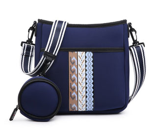 Dru Printed/Striped Neoprene Crossbody w/ Guitar Strap