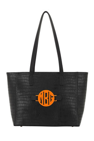 Black Crocodile Abbey Purse