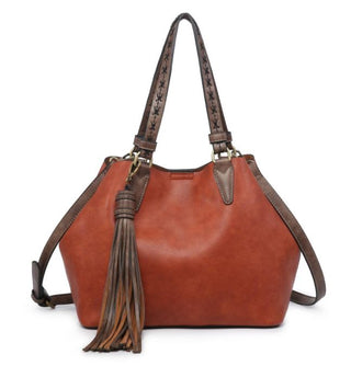 Aliza Large Tassel Monogrammable 2 in 1 Satchel