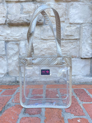 Makeup Junkie In The Clear Stadium Tote - Pearl Diamond