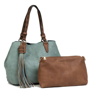 Aliza Large Tassel Monogrammable 2 in 1 Satchel