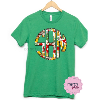 Teacher Brush Monogram Graphic Tee, Merch Girls - A Blissfully Beautiful Boutique