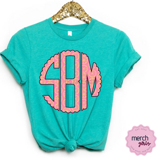 Pink Lemon Slices Monogram Graphic Tee, Merch Girls - A Blissfully Beautiful Boutique