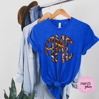Football Leopard Monogram Graphic Tee, Merch Girls - A Blissfully Beautiful Boutique