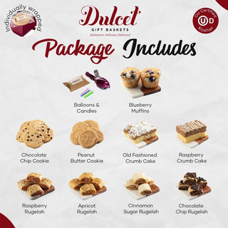 Deluxe Birthday Celebration Gift Tin, Dulcet Gift Baskets - A Blissfully Beautiful Boutique