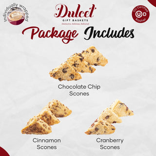 Artisan Scone Assortment Gift Tin, Dulcet Gift Baskets - A Blissfully Beautiful Boutique