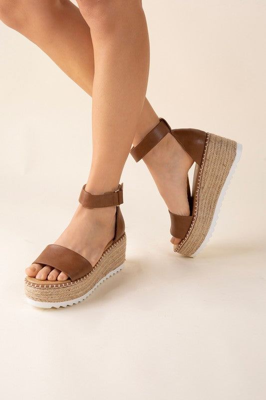 Platform cheap sandals tan