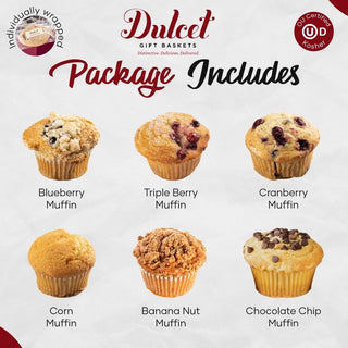 Two Tower Muffin Assortment Gift, Dulcet Gift Baskets - A Blissfully Beautiful Boutique
