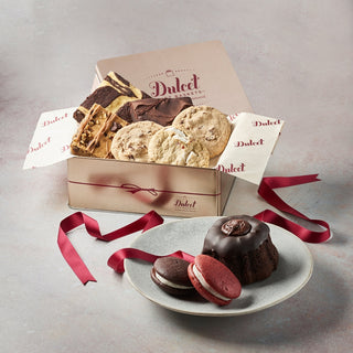 Delightful Sweets Sampler Gift Tin, Dulcet Gift Baskets - A Blissfully Beautiful Boutique