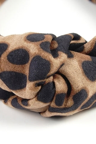 Leopard Bow Knotted Headband 14*18cm