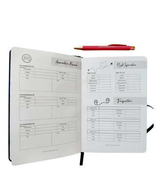 Bon Voyage Travel Journal | Vacation Planner & Memory Keeping Book