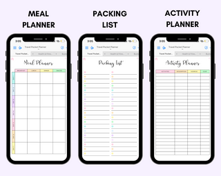 Digital Travel Phone Planner Rainbow